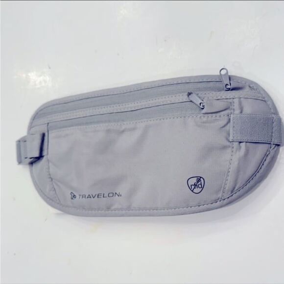 New Travelon Gray RFID Blocking Undergarment Waist Pouch Gray bag - Picture 8 of 11